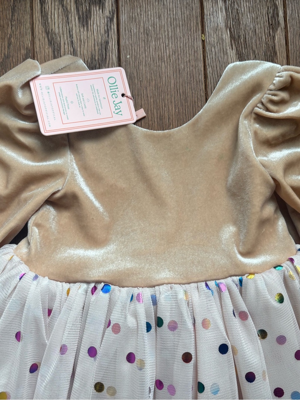 Ollie Jay Diana Dress Confetti Cream Dress NWT size 2T - Picture 3 of 10
